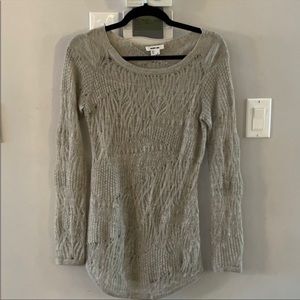 Helmut Lang Loose Knit Grey Tunic Small
